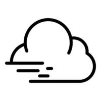 icono de nube de Internet, estilo de esquema vector