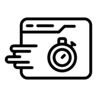 Fast internet page icon, outline style vector