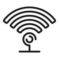 Access point icon, outline style vector