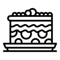 icono de pastel de restaurante, estilo de esquema vector