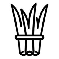 Meal herbs icon, outline style vector