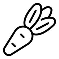 Carrot icon, outline style vector