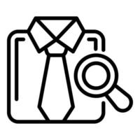 Inspect shirt icon, outline style vector
