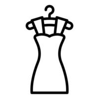 Dress cloth icon, outline style vector