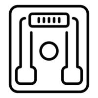 Smart scales icon, outline style vector