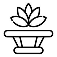 Healthy lifestyle meditation icon, outline style vector