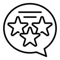 Mentor star chat icon, outline style vector