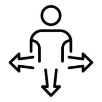 Mentor leadership icon, outline style vector