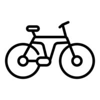 icono de bicicleta de paseo, estilo de esquema vector