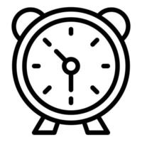 Clock time icon, outline style vector