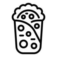 Healthy kebab icon, outline style vector