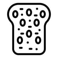 icono de pan de grano, estilo de esquema vector