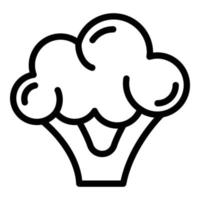 Broccoli icon, outline style vector