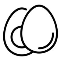 Boiled egg icon, outline style vector