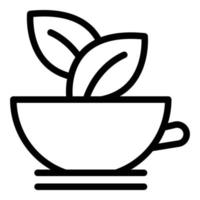 Salad bowl icon, outline style vector