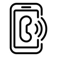 Smartphone pay icon, outline style vector