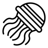 Water jellyfish icon, outline style vector