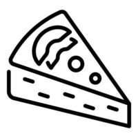 pieza de icono de tarta de manzana, estilo de esquema vector