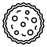 Pastry apple pie icon, outline style vector