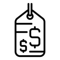 Tag price icon, outline style vector