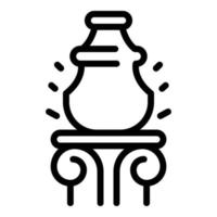 Museum pot icon, outline style vector