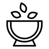 Sport nutrition bowl icon, outline style vector