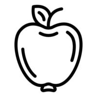 icono de manzana de nutrición deportiva, estilo de contorno vector