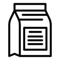 Sport nutrition package icon, outline style vector