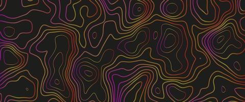 Topographic map. Abstract background with lines and circles. Gold mountain contour lines. Topographic terrain. Gold black Topography background. photo
