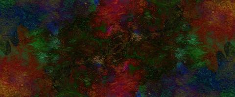 Abstract dark red, green and black grunge background. Dirty pattern for graphic design. Dark colorful concrete or asphalt fantasy background. photo