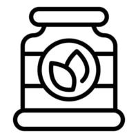 Sport nutrition jar icon, outline style vector