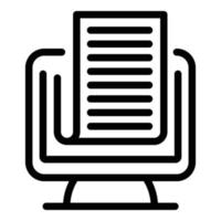 Online post icon, outline style vector