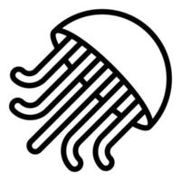 Aquarium jellyfish icon, outline style vector