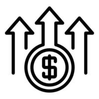 Raise money icon, outline style vector