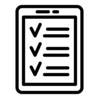Web exam icon, outline style vector