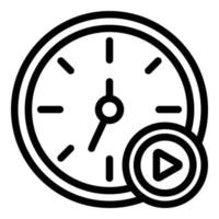 Training time icon, outline style vector