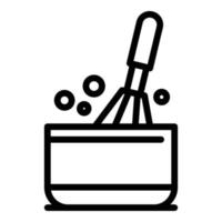 Hand mixer icon, outline style vector