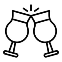 Cheers friend pub icon, outline style vector