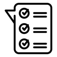 Online exam icon, outline style vector