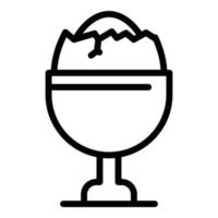 Restaurant boiled egg icon, outline style vector