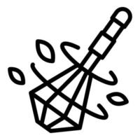 Whisk rotation icon, outline style vector