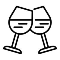 Cheers friend icon, outline style vector
