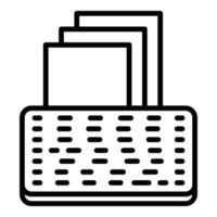 Paper report icon, outline style vector