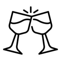 Cheers pub icon, outline style vector