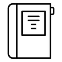 Folder report icon, outline style vector