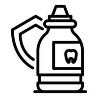 Rinse mouth icon, outline style vector