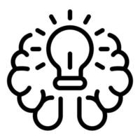 Human mind icon, outline style vector