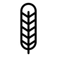 Decorative feather icon, outline style vector