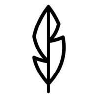 Ink feather icon, outline style vector