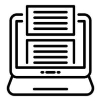 Store online ebook icon, outline style vector